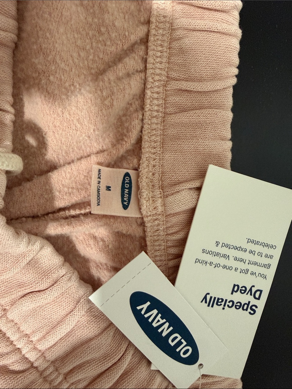 Old Navy Light Blush Velour Jogger Pants - Picture 3 of 3
